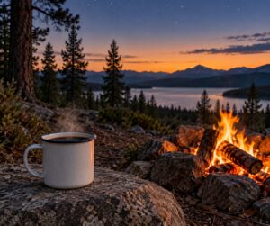 quotes about camping for a campfire mug