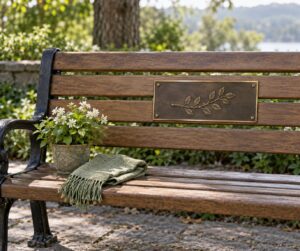 what to write on a memorial bench plaque
