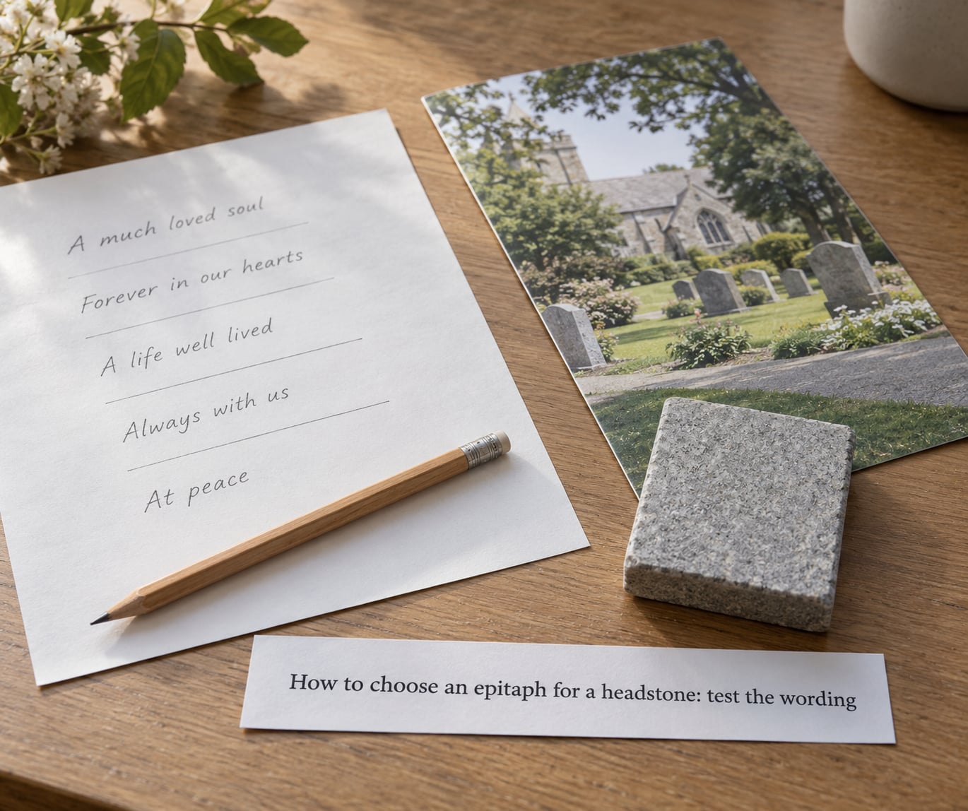 How to choose an epitaph for a headstone: test the wording