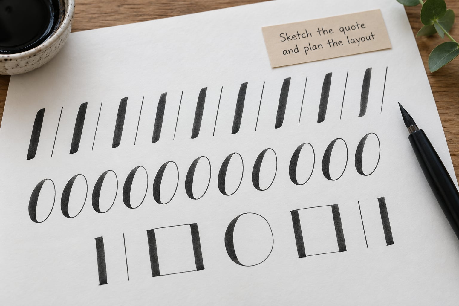 Sketch the quote and plan the layout