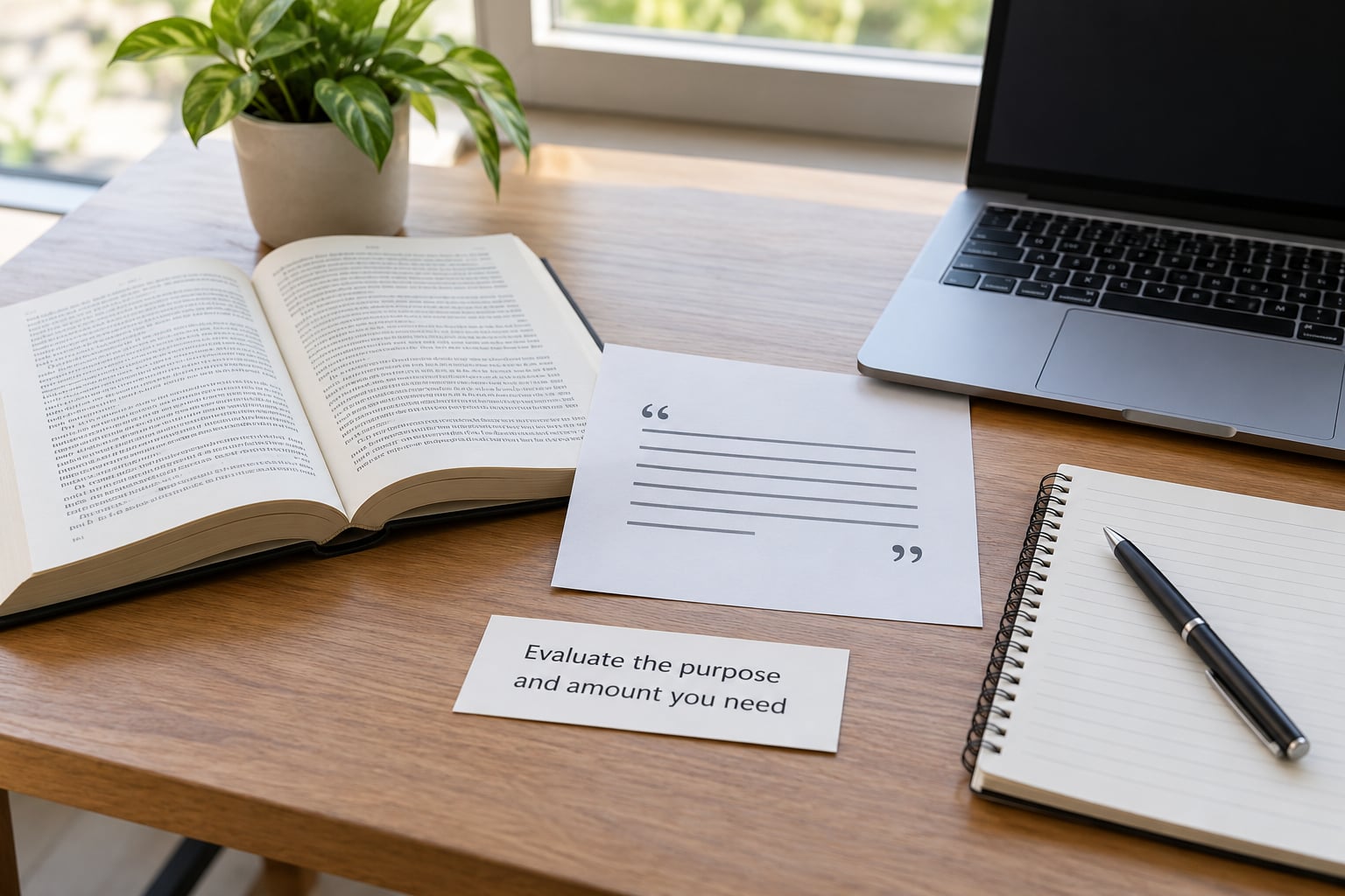 Evaluate the purpose and amount you need