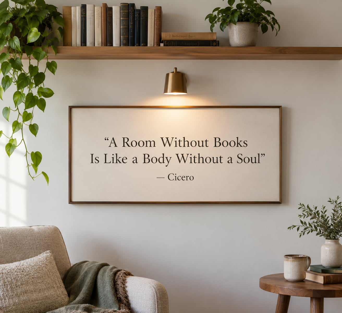 “A Room Without Books Is Like a Body Without a Soul” — Cicero