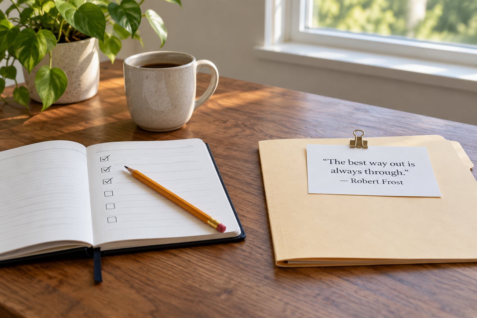 “The best way out is always through.” — Robert Frost