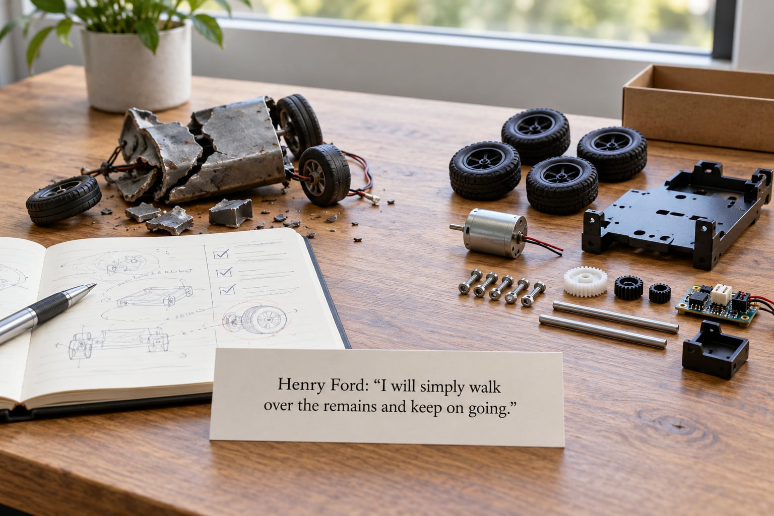 Henry Ford: “I will simply walk over the remains and keep on going.”