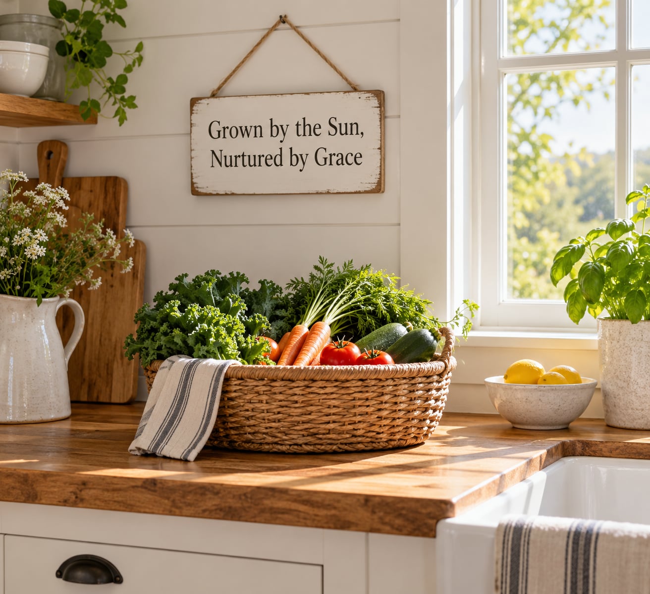 "Grown by the Sun, Nurtured by Grace"