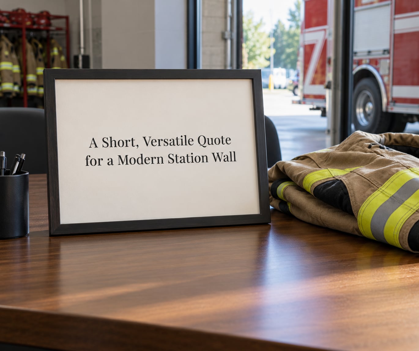 A Short, Versatile Quote for a Modern Station Wall