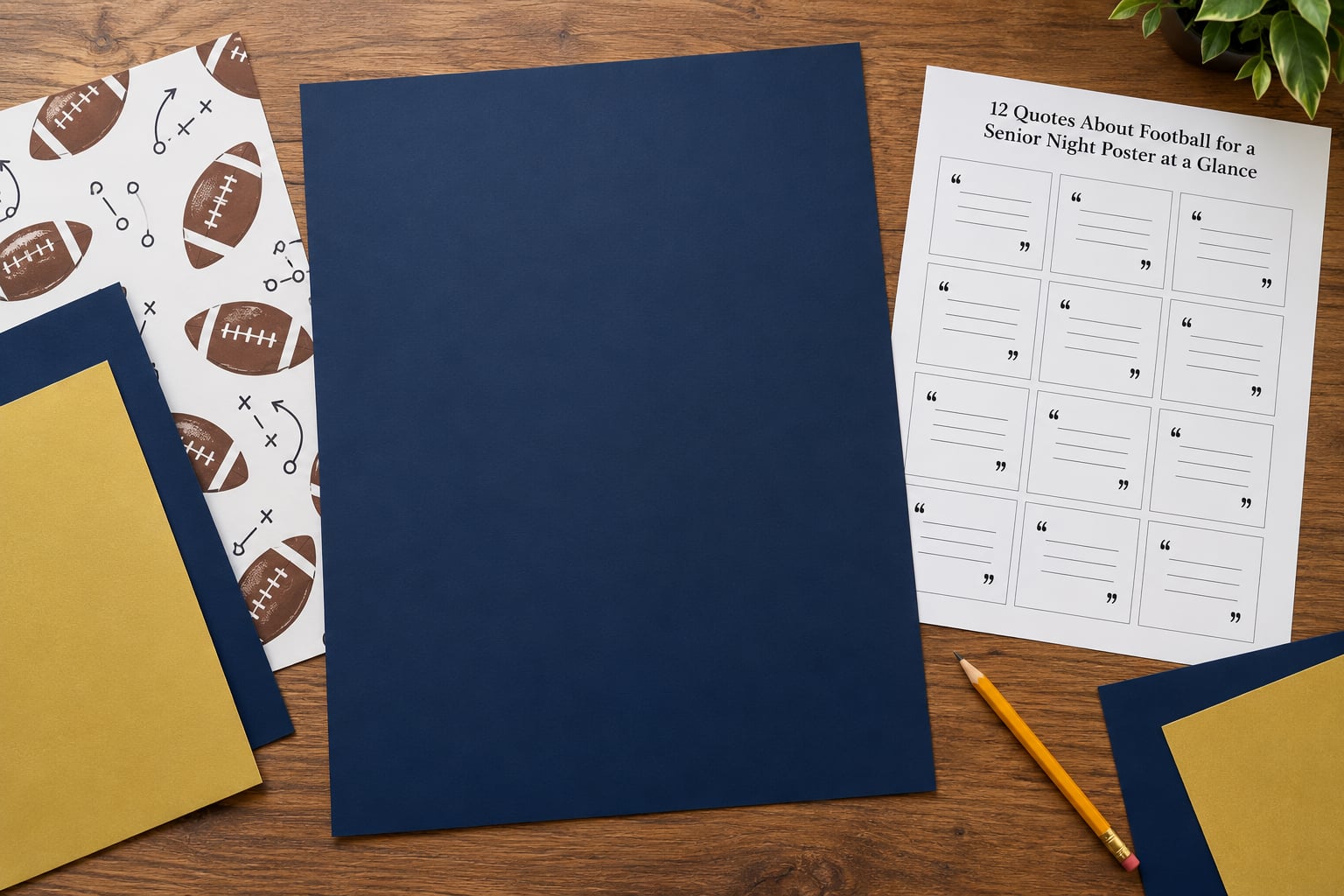 12 Quotes About Football for a Senior Night Poster at a Glance