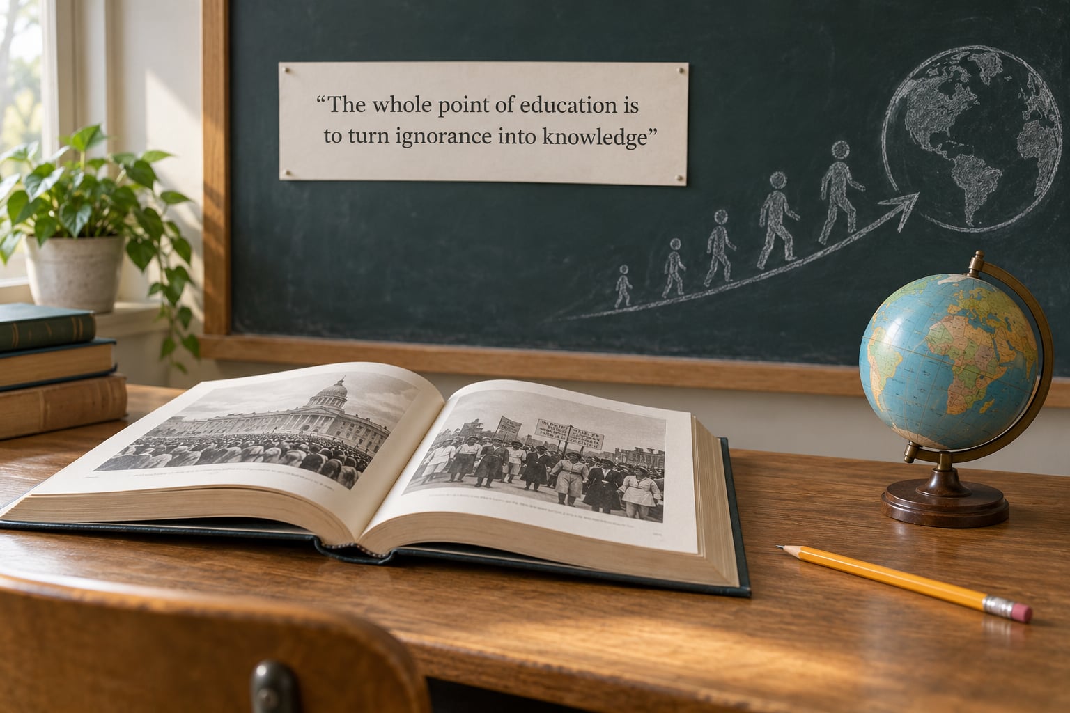 “The whole point of education is to turn ignorance into knowledge”