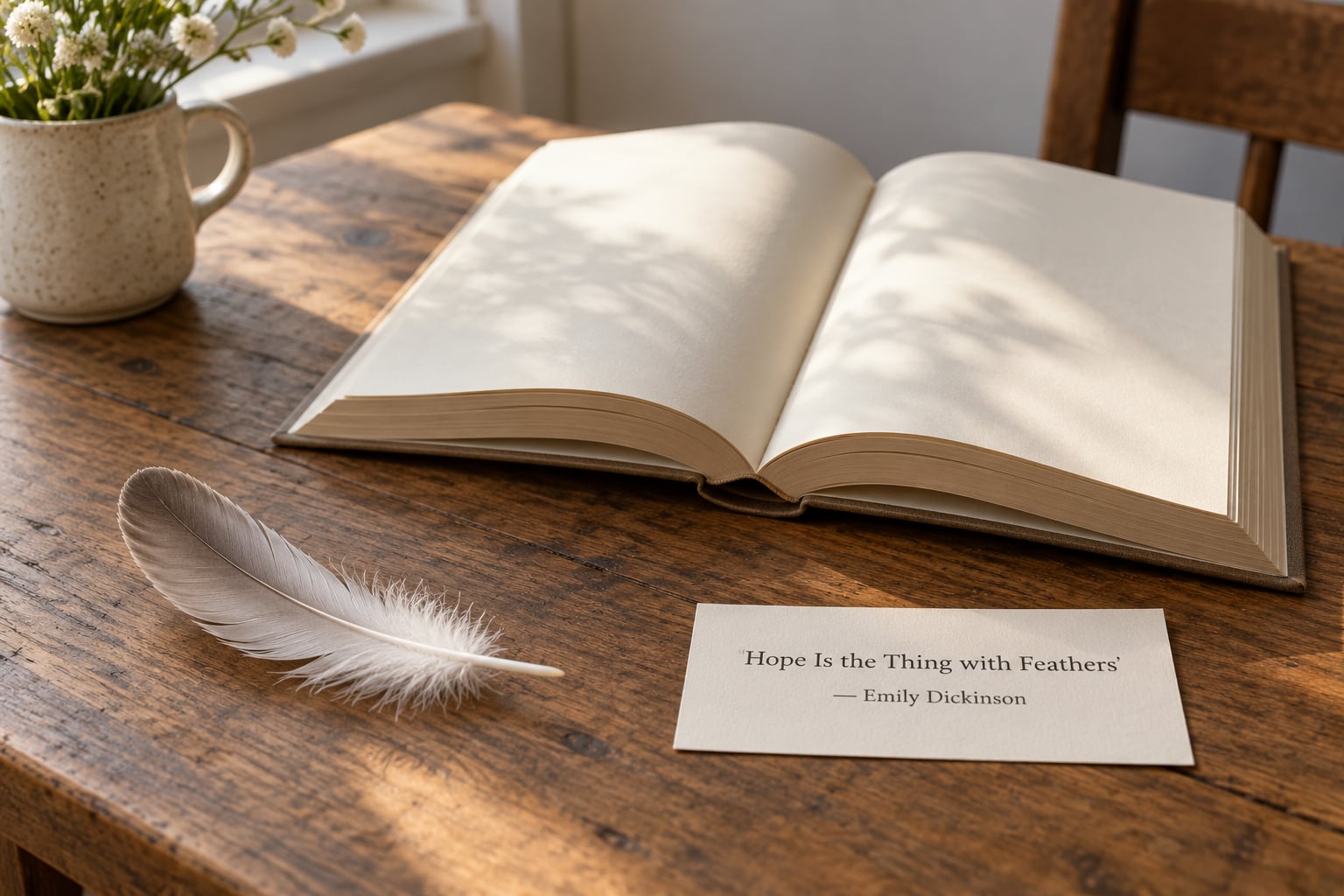 "Hope Is the Thing with Feathers" — Emily Dickinson