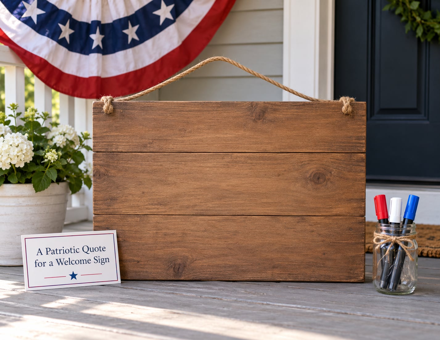 A Patriotic Quote for a Welcome Sign