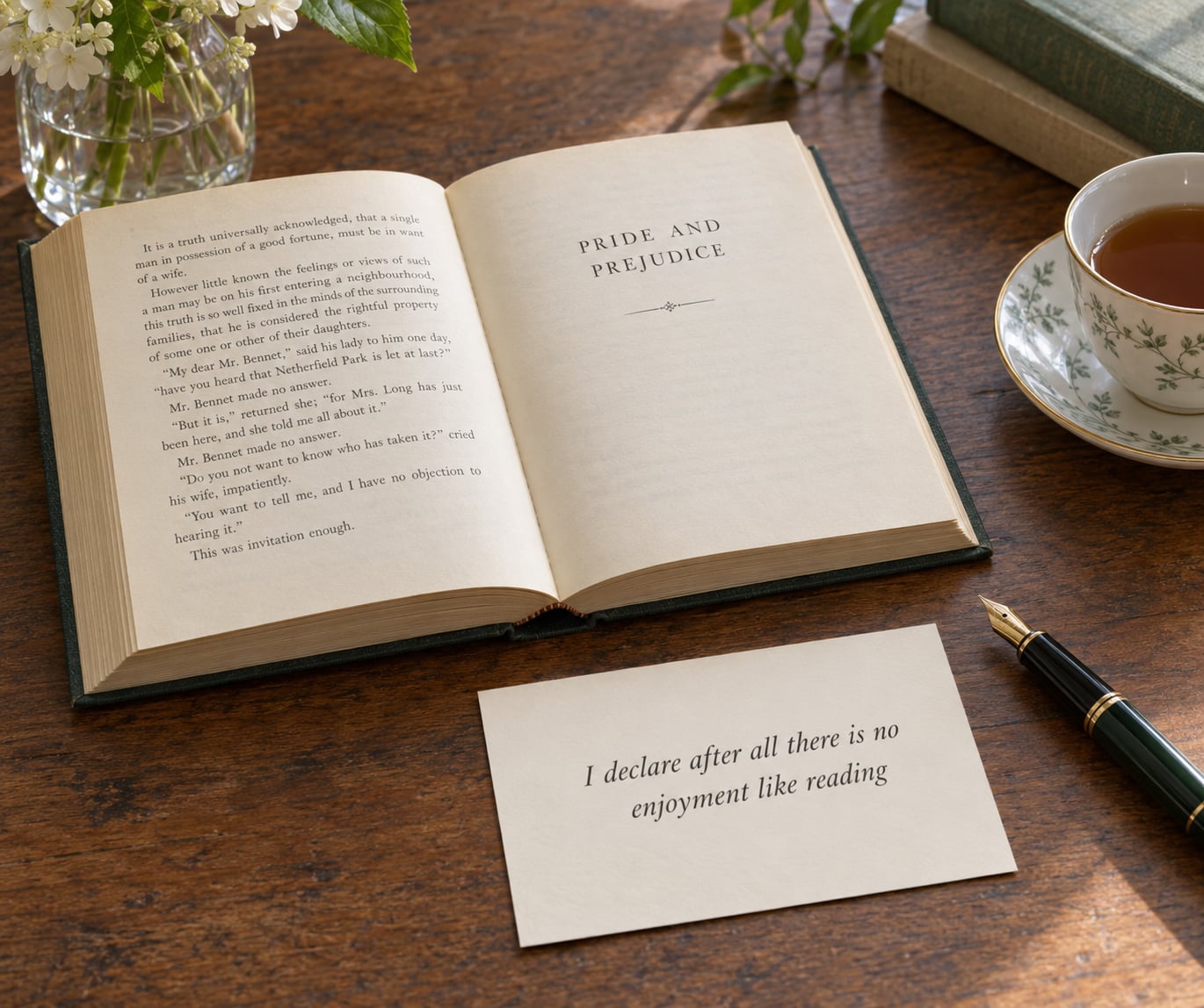 "I declare after all there is no enjoyment like reading"