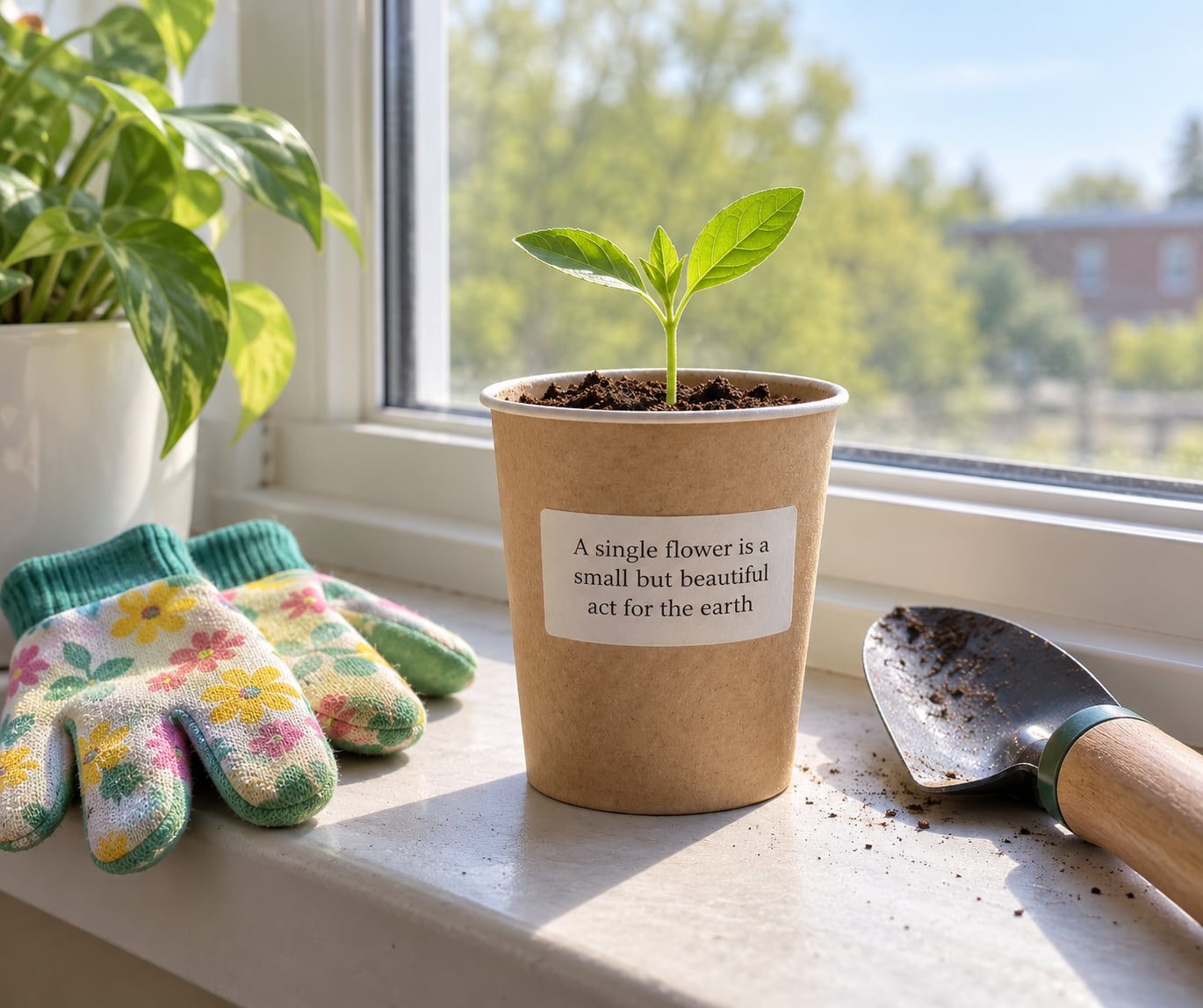 "A single flower is a small but beautiful act for the earth"
