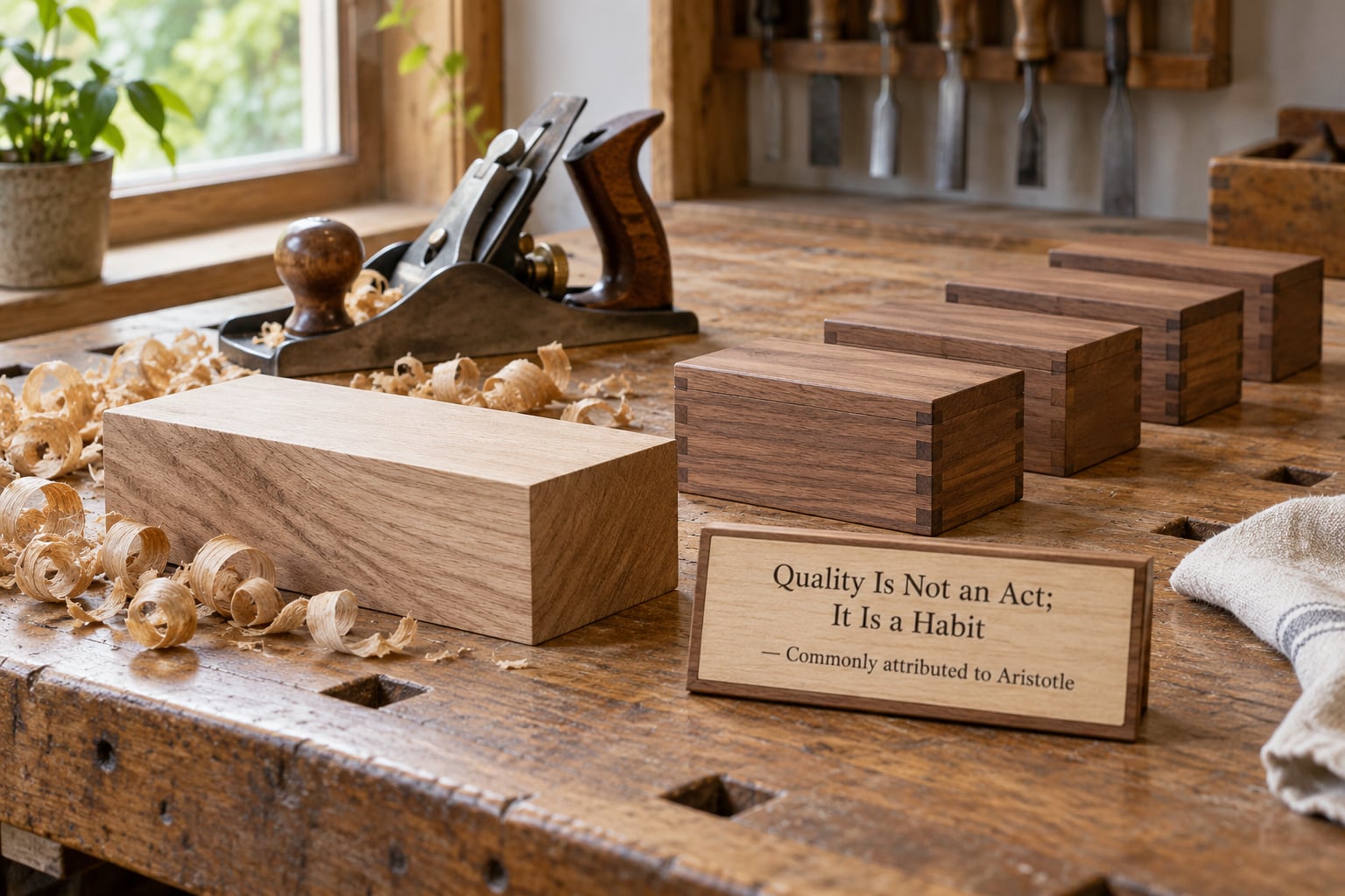 "Quality Is Not an Act; It Is a Habit" — Commonly attributed to Aristotle