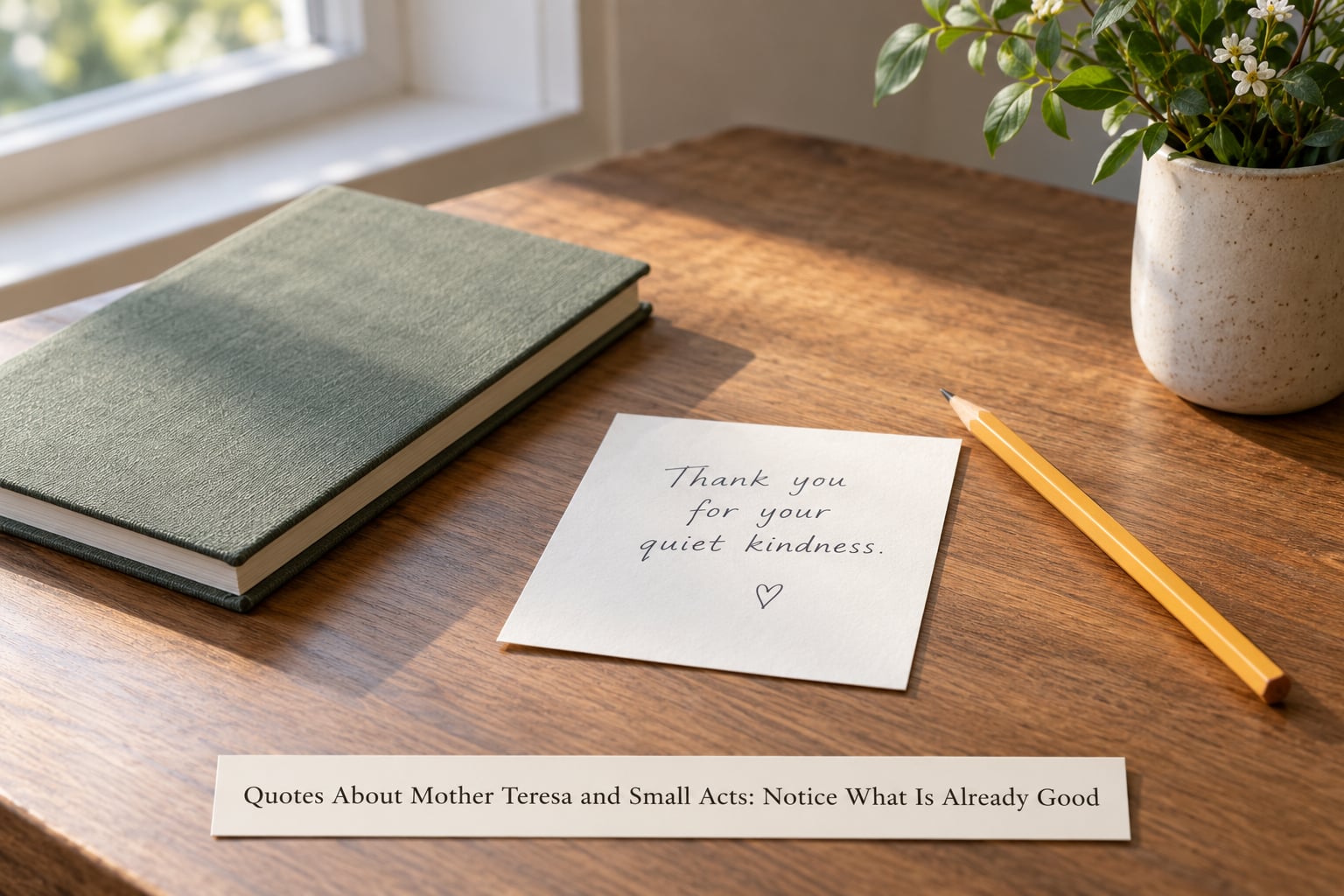 Quotes About Mother Teresa and Small Acts: Notice What Is Already Good