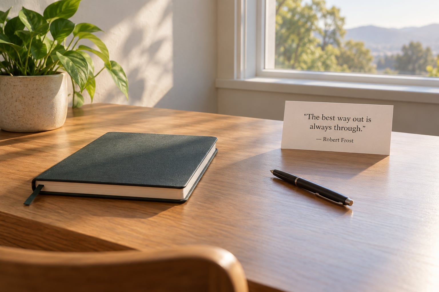 "The best way out is always through." — Robert Frost
