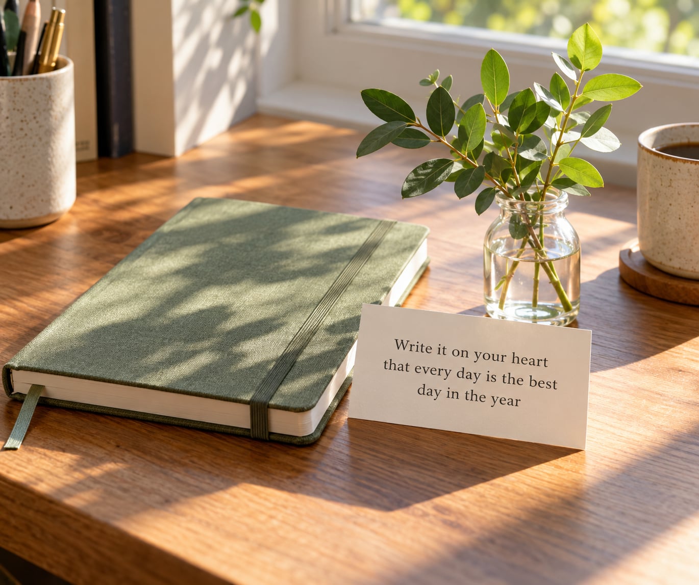 "Write it on your heart that every day is the best day in the year"
