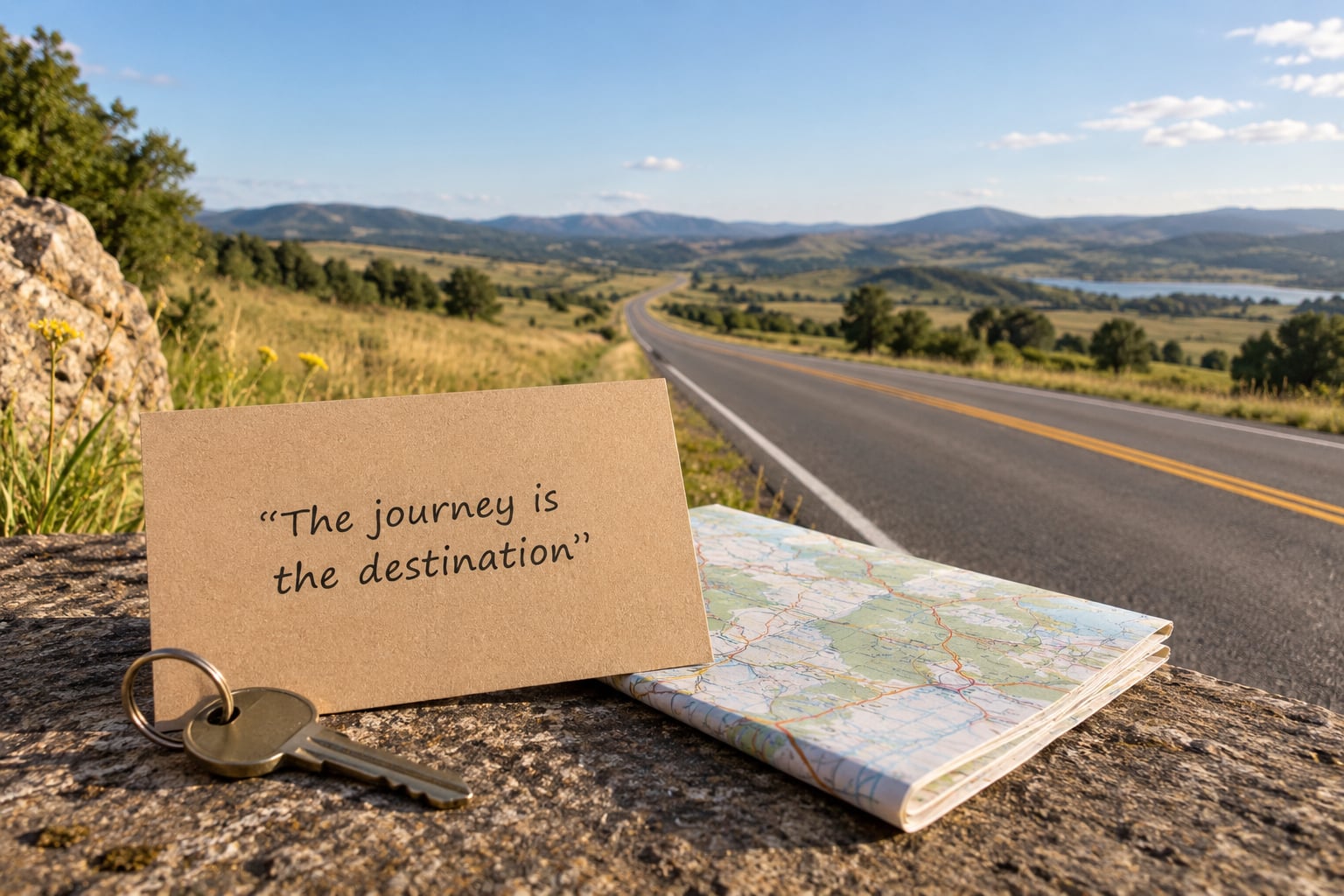 "The journey is the destination" for an opening photo