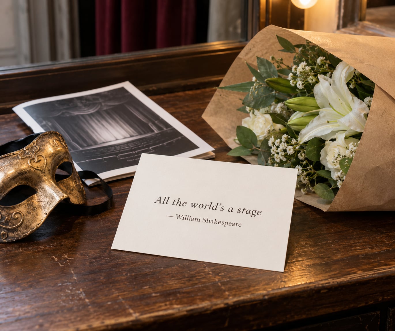 "All the world's a stage" — William Shakespeare