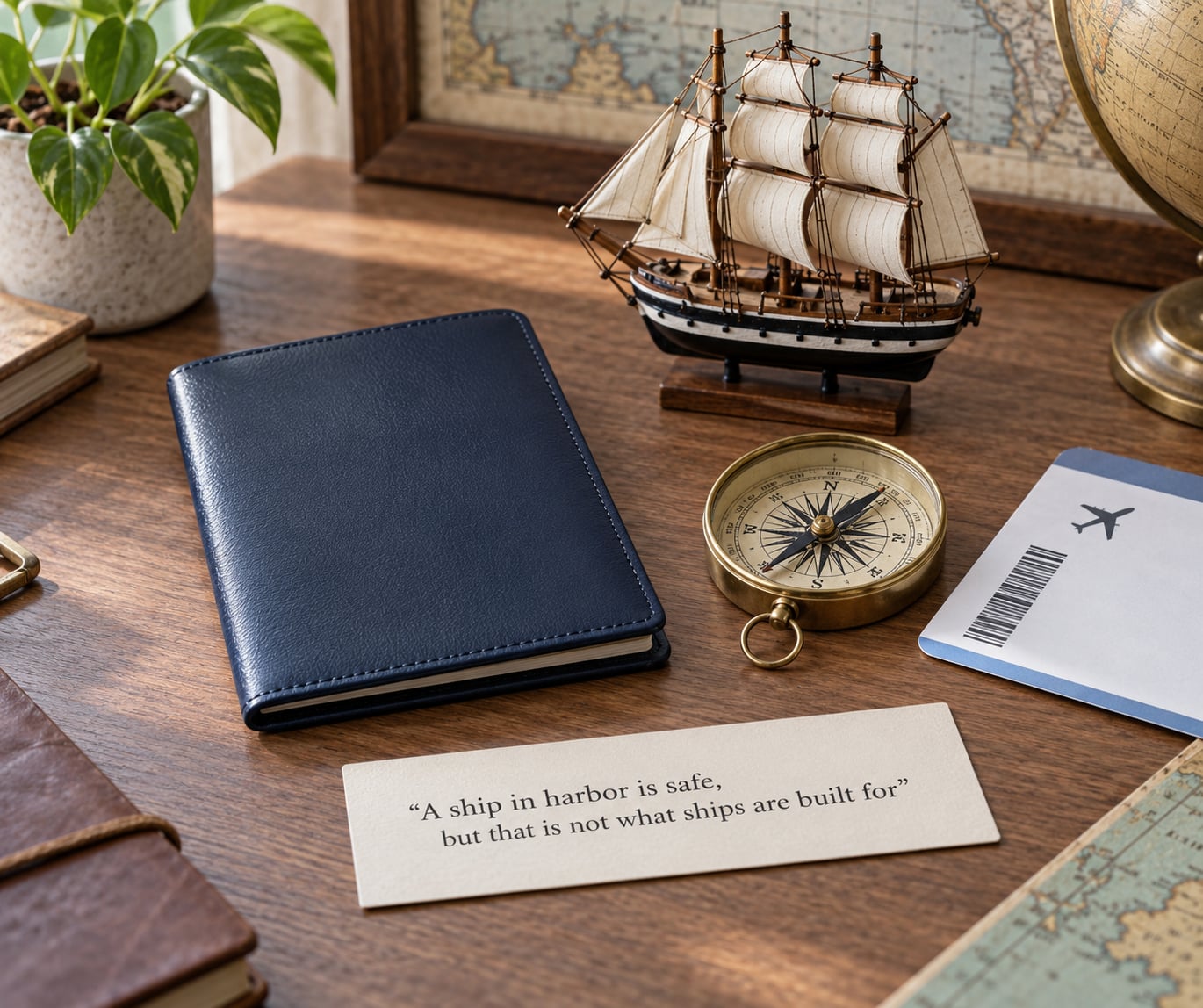 “A ship in harbor is safe, but that is not what ships are built for”