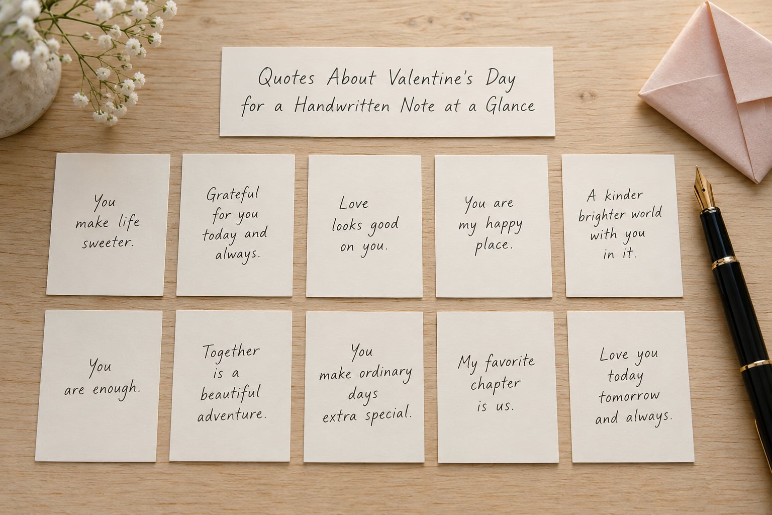 Quotes About Valentine's Day for a Handwritten Note at a Glance