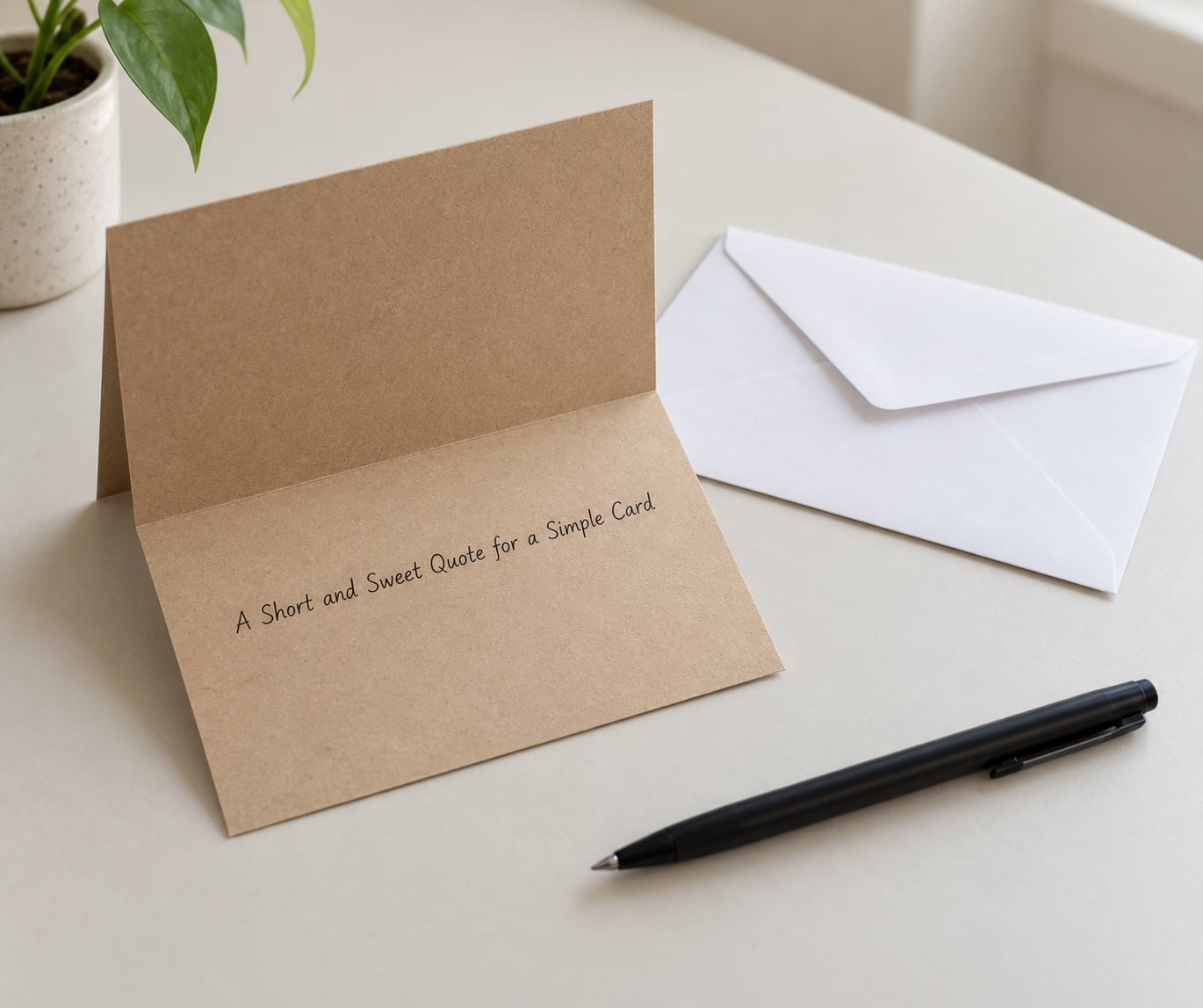 A Short and Sweet Quote for a Simple Card