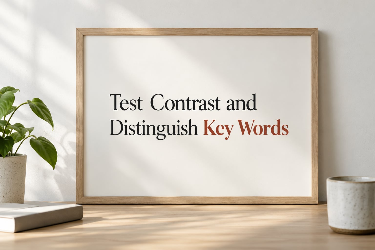 Test Contrast and Distinguish Key Words